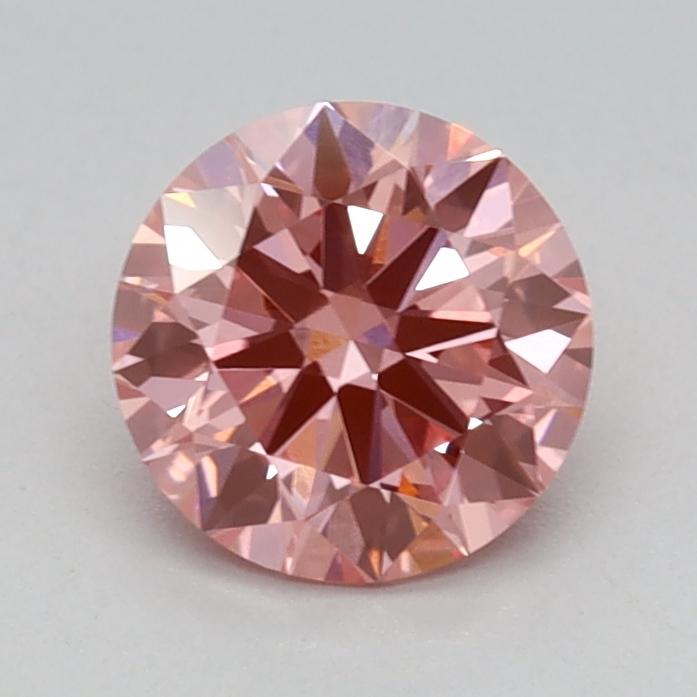 0.70 Ct. Fancy Vivid Pink Round Lab Grown Diamond