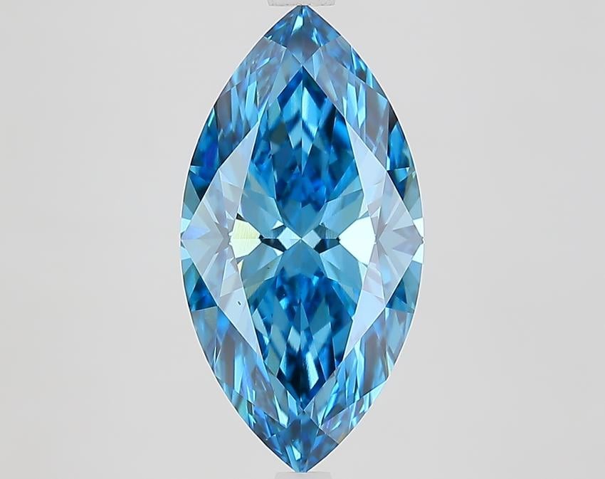 3.52 Ct. Fancy Vivid Blue Marquise Lab Grown Diamond