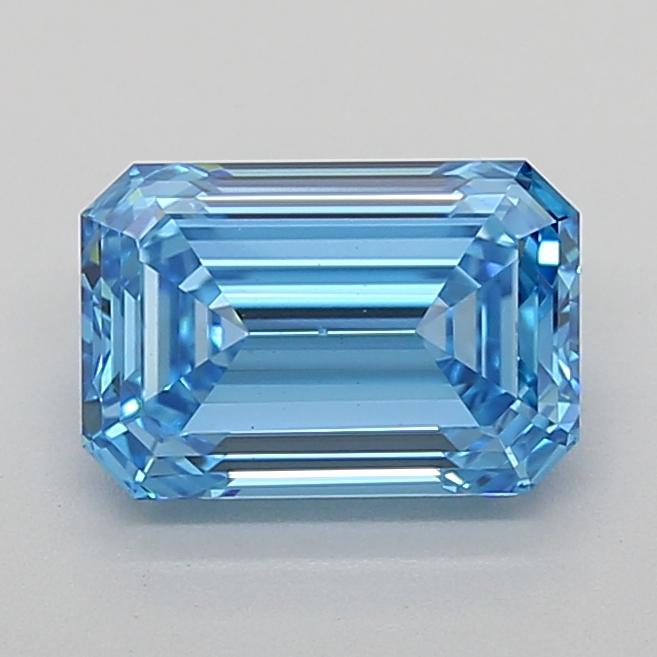 1.51 Ct. Fancy Vivid  Blue Emerald Lab Grown Diamond