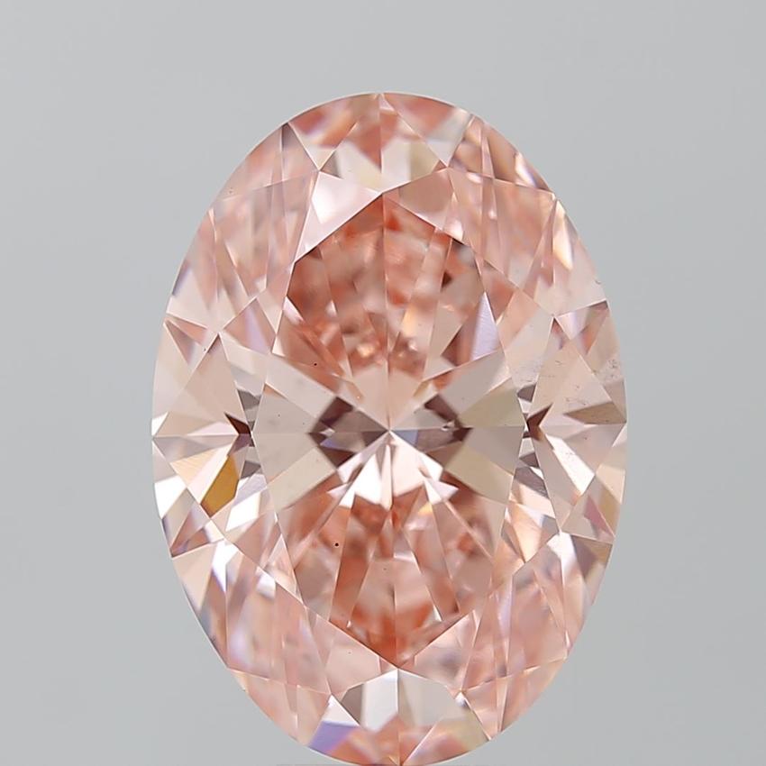 9.36 Ct. Fancy Vivid Pink Oval Lab Grown Diamond