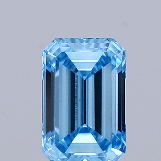 0.52 Ct. Fancy Vivid Blue Emerald Lab Grown Diamond
