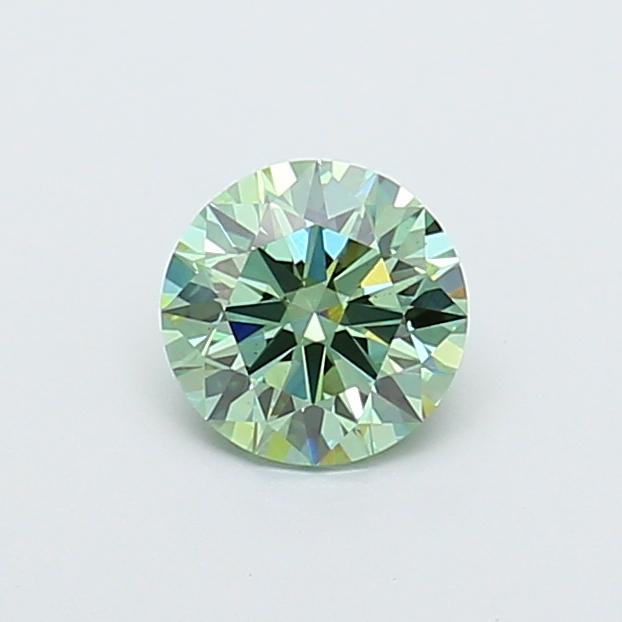 1.01 Ct. Fancy Vivid Green Round Lab Grown Diamond