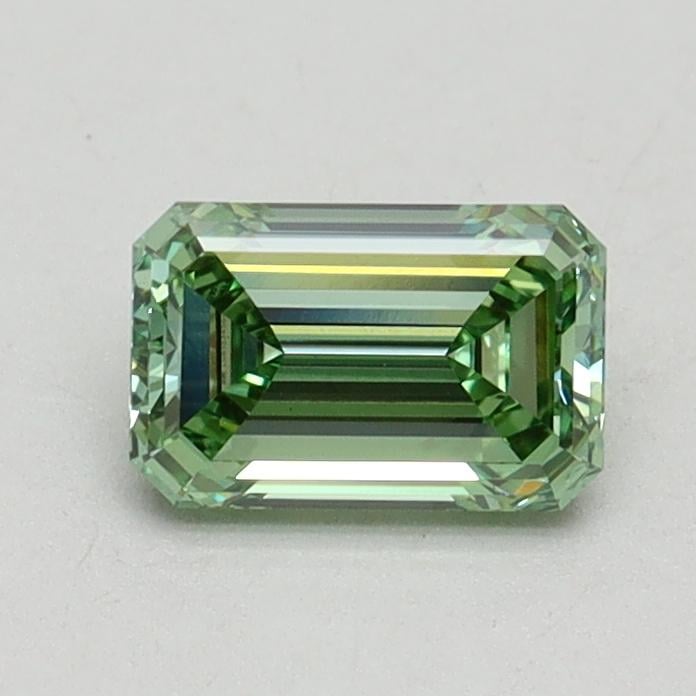 0.72 Ct. Fancy Intense Pacific Green Emerald Lab Grown Diamond