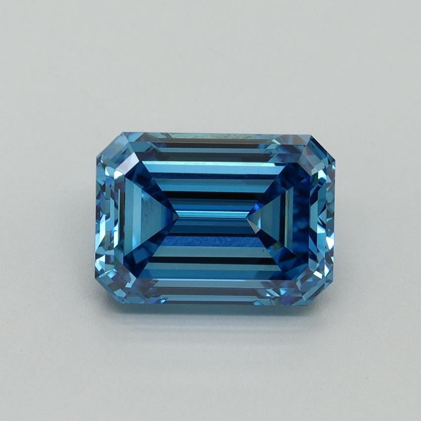 3.12 Ct. Fancy Vivid Blue Emerald Lab Grown Diamond
