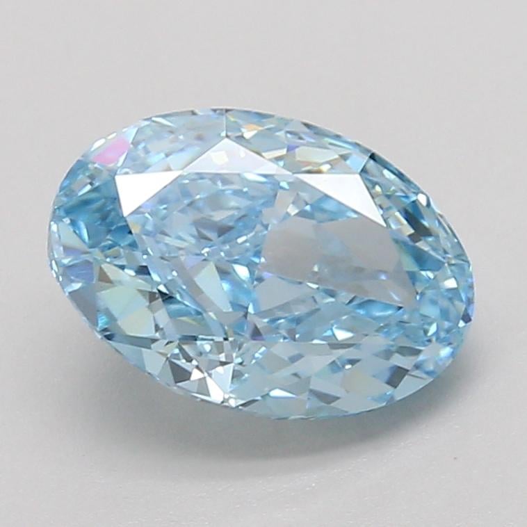 3.03 Ct. Fancy Vivid Blue Oval Lab Grown Diamond