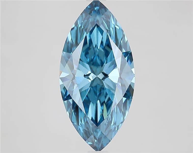 3.03 Ct. Fancy Vivid  Blue Marquise Lab Grown Diamond