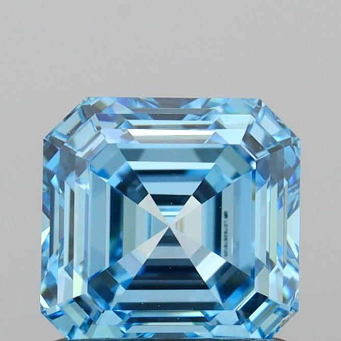 1.03 Ct. Fancy Vivid Blue Asscher Lab Grown Diamond