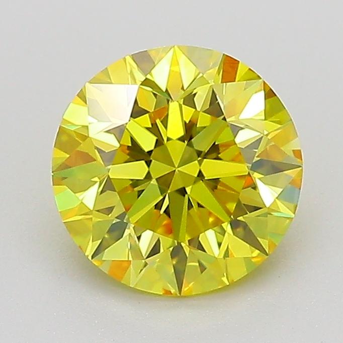 1.38 Ct. Fancy Vivid  Yellow Round Lab Grown Diamond