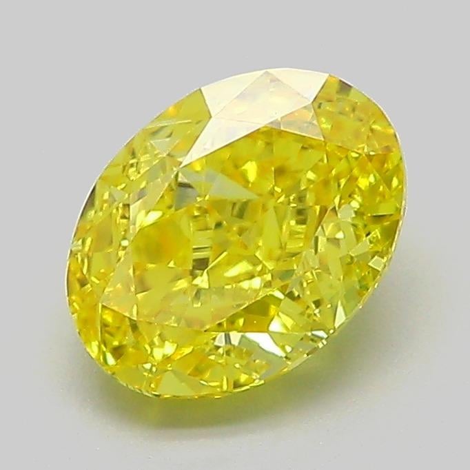 1.44 Ct. Fancy Vivid  Yellow Oval Lab Grown Diamond