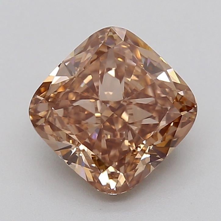 2.10 Ct. Fancy Light  Brown Cushion Lab Grown Diamond