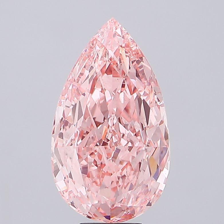 10.01 Ct. Fancy Vivid Pink Pear Lab Grown Diamond