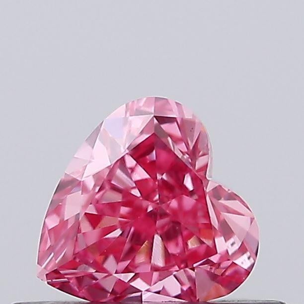 0.40 Ct. Fancy Vivid Pink Heart Lab Grown Diamond