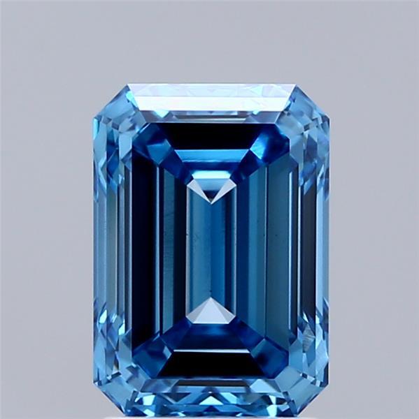 2.51 Ct. Fancy Vivid Blue Emerald Lab Grown Diamond