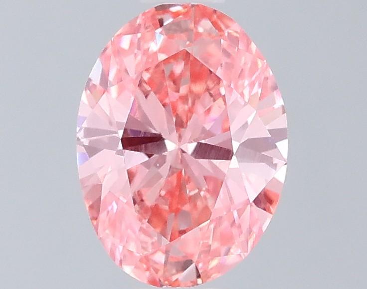 0.83 Ct. Fancy Vivid Pink Oval Lab Grown Diamond