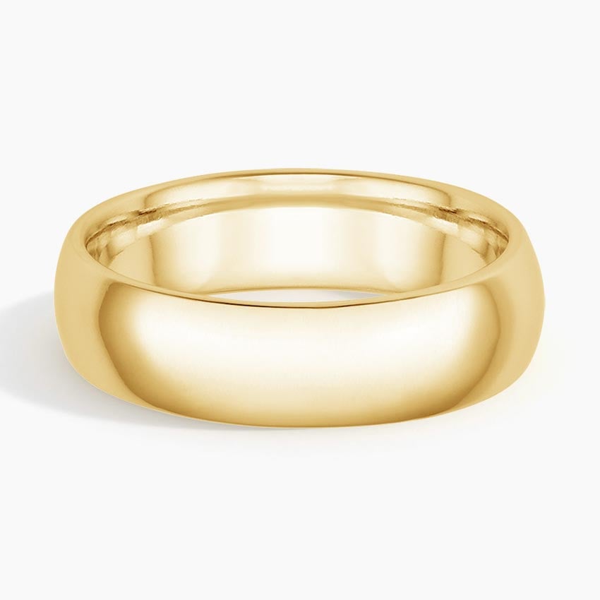 14K Yellow Gold Comfort Fit 6mm Wedding Ring