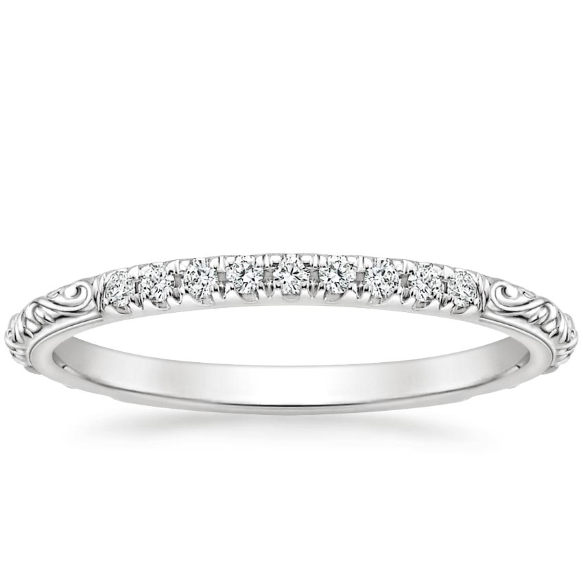 18K White Gold Adeline Diamond Ring, large top view
