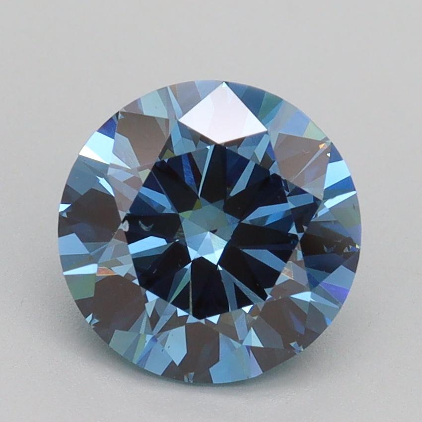 2.01 Ct. Fancy Vivid Blue Round Lab Grown Diamond