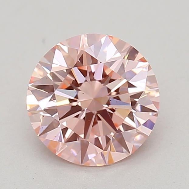 0.69 Ct. Fancy Vivid Pink Round Lab Grown Diamond
