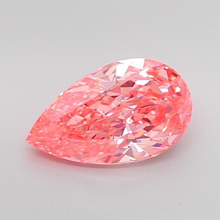 3.06 Ct. Fancy Vivid Pink Pear Lab Grown Diamond