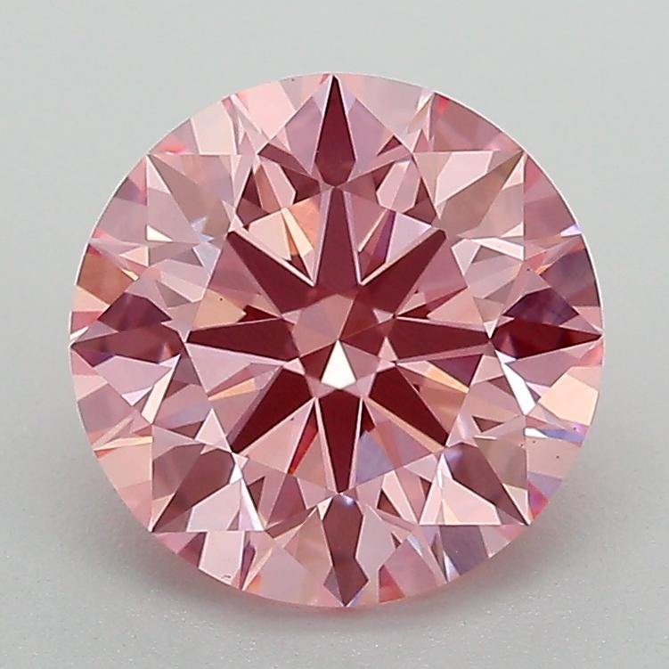 2.30 Ct. Fancy Vivid Pink Round Lab Grown Diamond