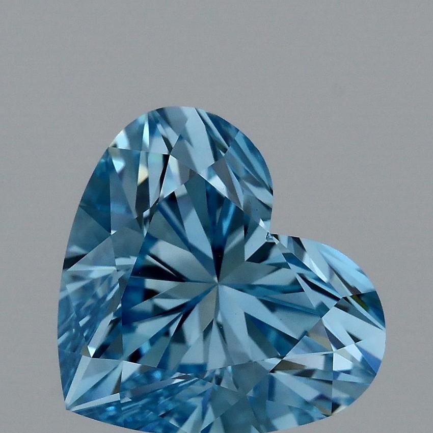 2.24 Ct. Fancy Vivid Blue Heart Lab Grown Diamond