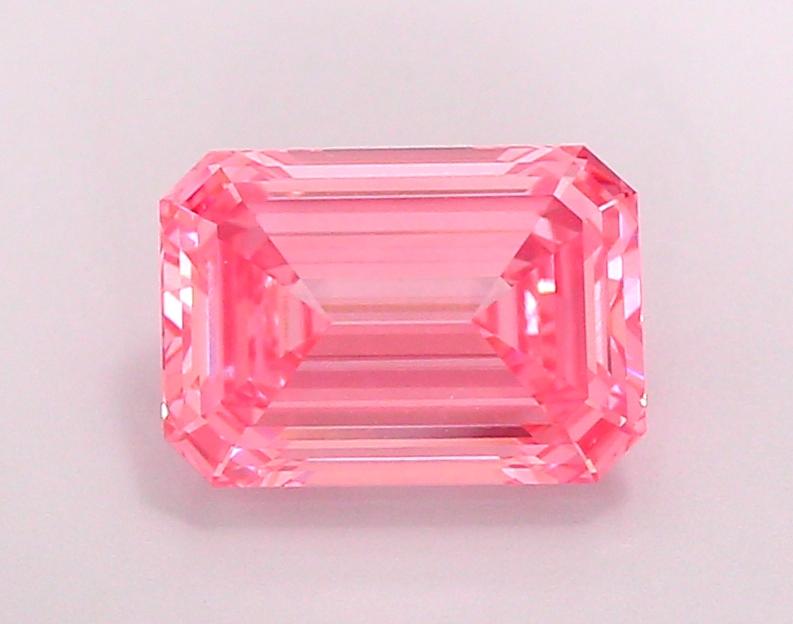 2.7 Ct. Fancy Vivid Pink Emerald Lab Grown Diamond