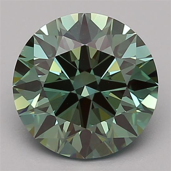 1.85 Ct. Fancy Vivid Green Round Lab Grown Diamond