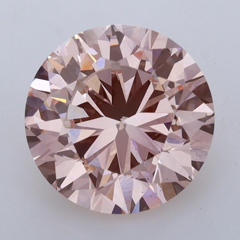 3.12 Ct. Fancy Vivid Pink Round Lab Grown Diamond