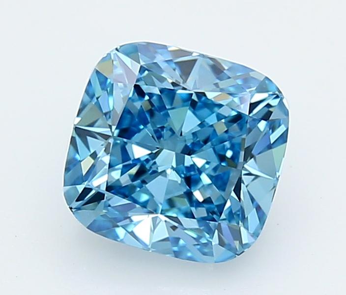 2.07 Ct. Fancy Vivid  Blue Cushion Lab Grown Diamond