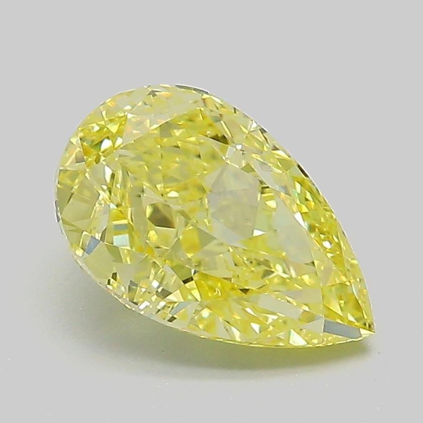 2.03 Ct. Fancy Intense Greenish Yellow Pear Lab Grown Diamond