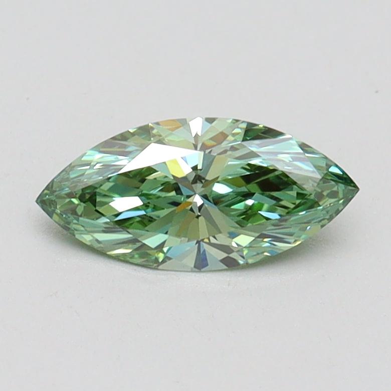 0.52 Ct. Fancy Vivid Green Marquise Lab Grown Diamond