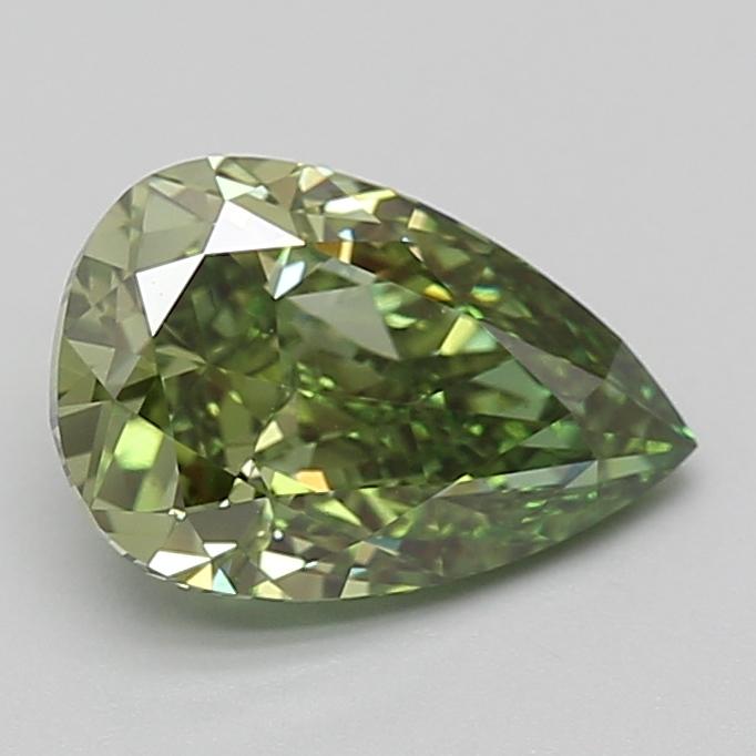 2.10 Ct. Fancy Vivid Green Pear Lab Grown Diamond