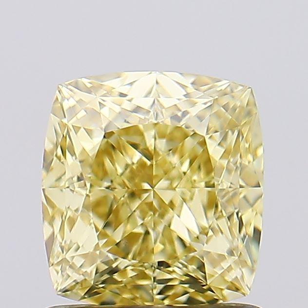 1.35 Ct. Fancy Intense  Yellow Cushion Lab Grown Diamond