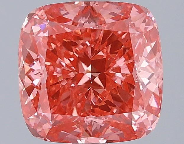 2.06 Ct. Fancy Vivid Pink Cushion Lab Grown Diamond