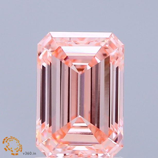 1.58 Ct. Fancy Intense Pink Emerald Lab Grown Diamond