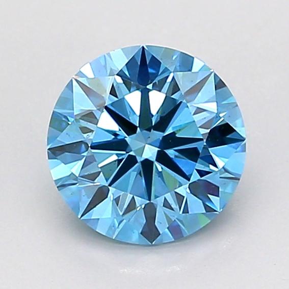 1.02 Ct. Fancy Vivid Blue Round Lab Grown Diamond