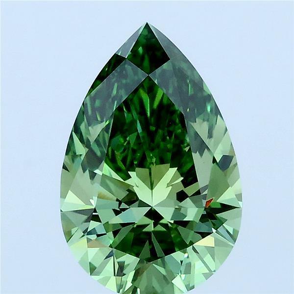 2.05 Ct. Fancy Vivid Green Pear Lab Grown Diamond