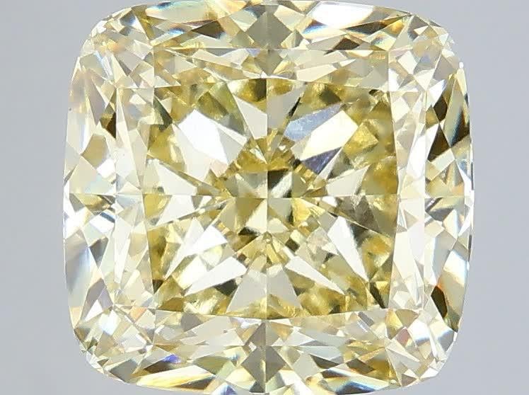 4.55 Ct. Fancy Yellow Cushion Lab Grown Diamond