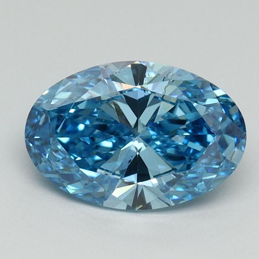 1.50 Ct. Fancy Vivid Malibu Blue Oval Lab Grown Diamond