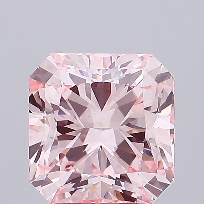3.00 Ct. Fancy Vivid Pink Radiant Lab Grown Diamond