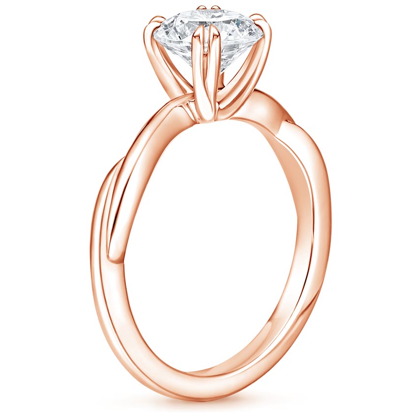 14K Rose Gold Alouette Ring, large side view