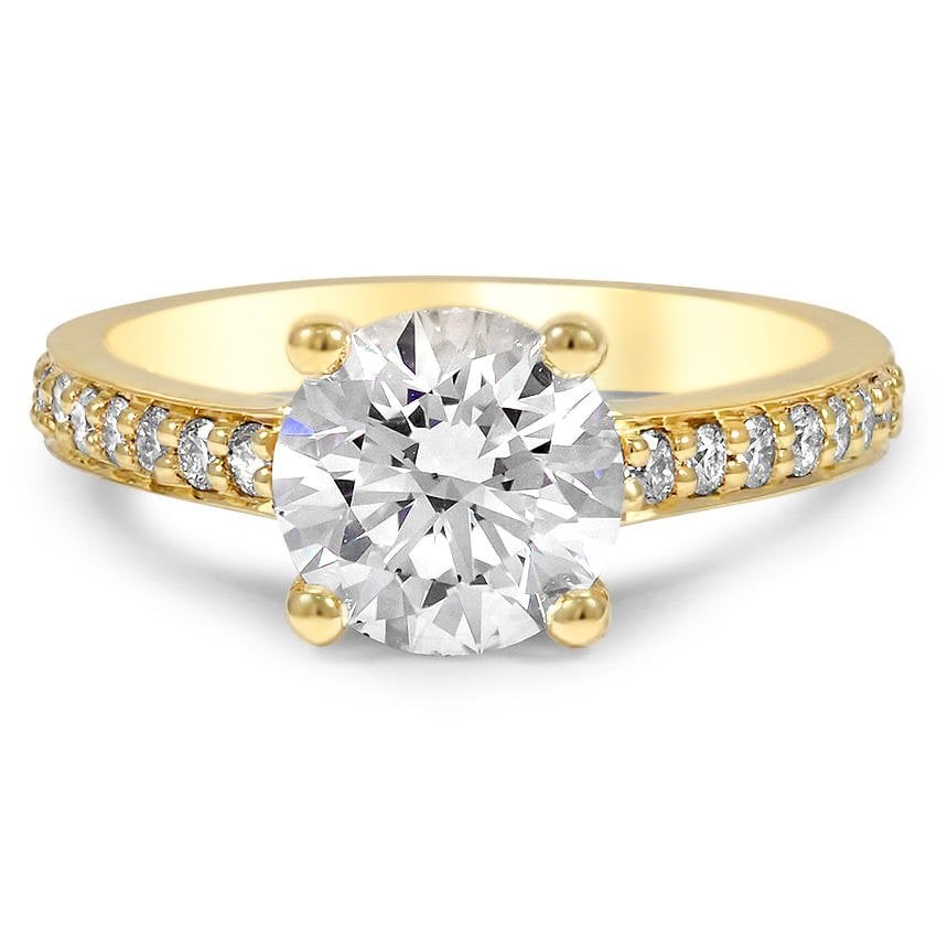 Custom Pavé Set Diamond Ring Brilliant Earth