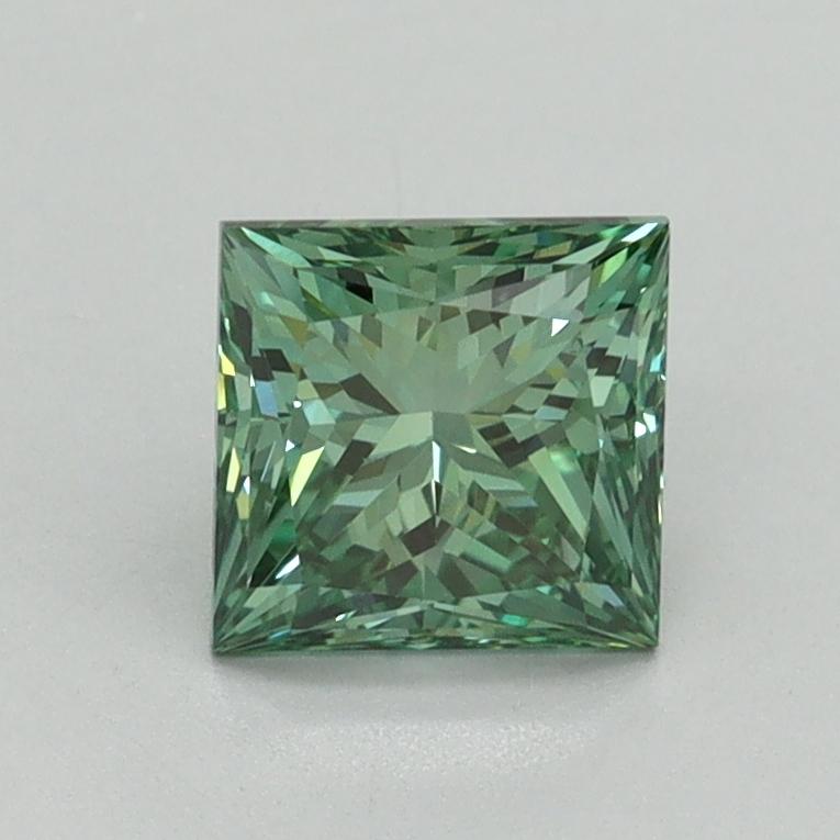1.05 Ct. Fancy Vivid Green Princess Lab Grown Diamond