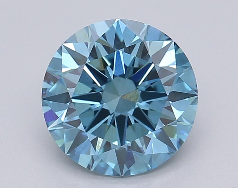 1.50 Ct. Fancy Vivid Blue Round Lab Grown Diamond