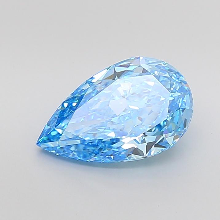 4.01 Ct. Fancy Vivid Blue Pear Lab Grown Diamond