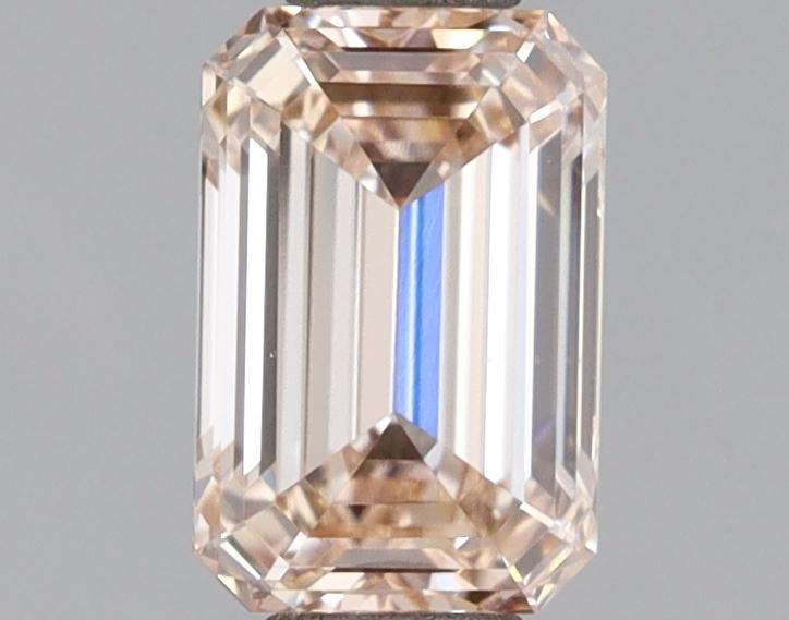 1.04 Ct. Light Orangy Pink Emerald Lab Grown Diamond