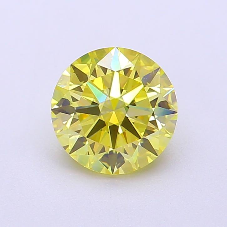 1.34 Ct. Fancy Intense Yellow Round Lab Grown Diamond