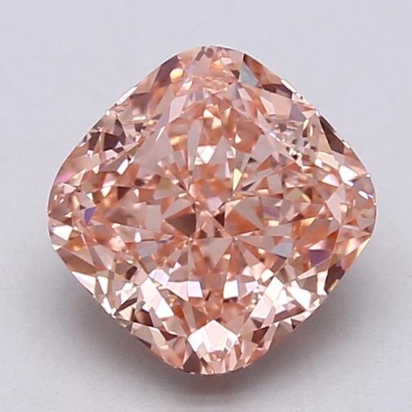 2.68 Ct. Fancy Vivid  Pink Cushion Lab Grown Diamond