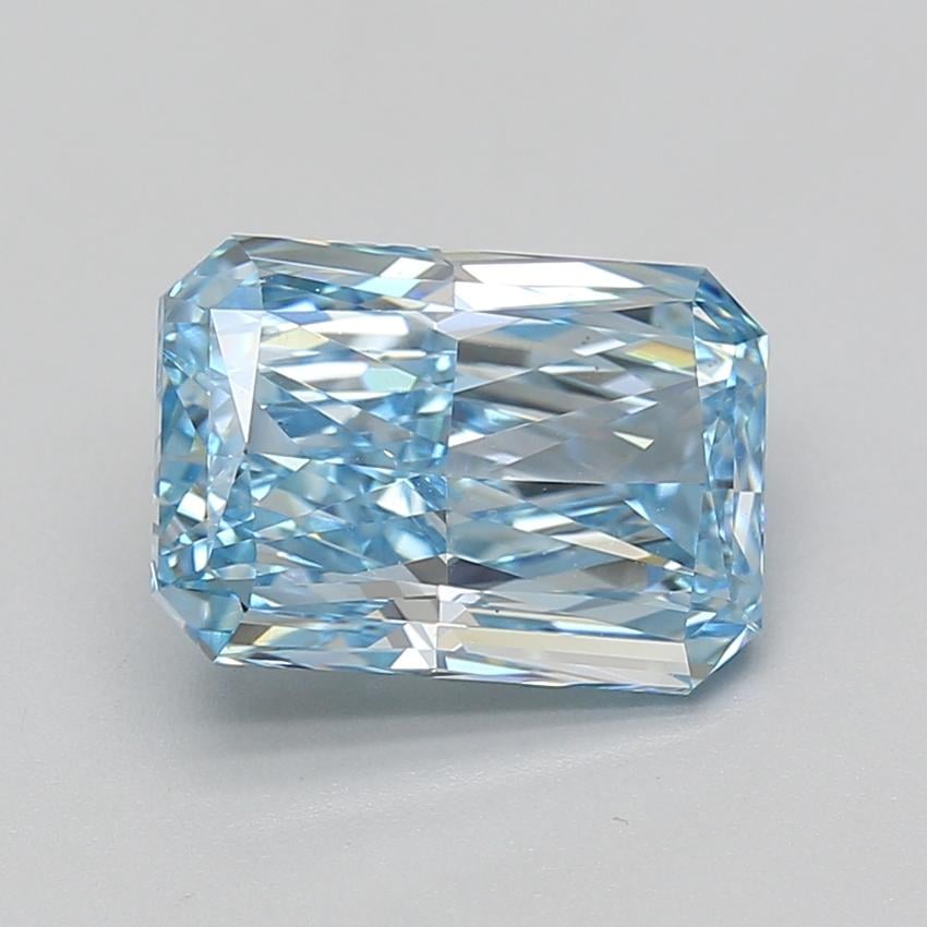 4.00 Ct. Fancy Vivid Blue Radiant Lab Grown Diamond