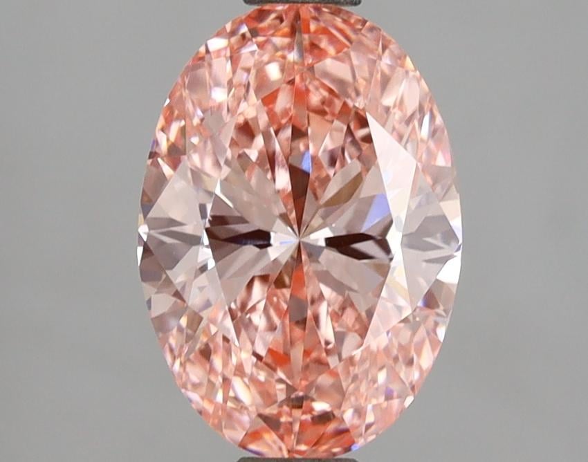2.03 Ct. Fancy Vivid Pink Oval Lab Grown Diamond